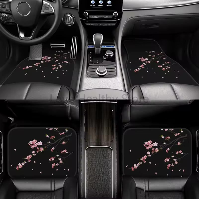 Japanese Sakura Floor Mats 4 Pieces